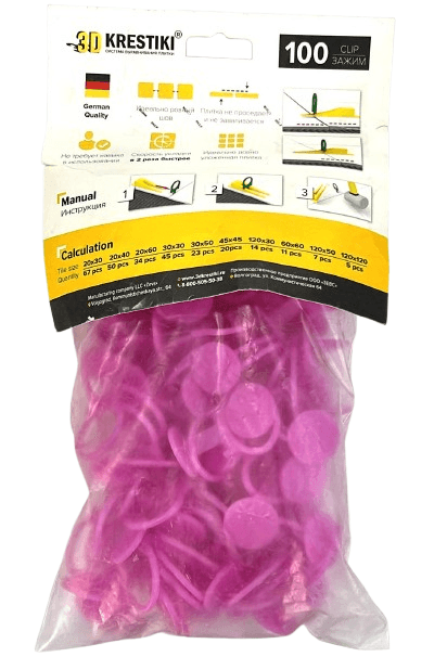 Pink 1mm 3D krestik holding tile level