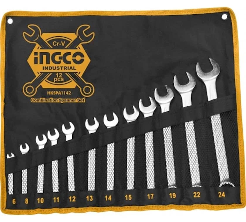 Back-Nakidnoy Key Set 12 Fabric 6-24mm Ingco HKSA1142