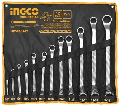 Nakidnoy Key set 12 pieces 6-32mm Ingco HKSA3142