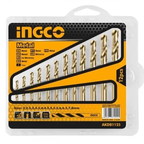 Iron Sverlo Set 2-8mm 12 Fabric Ingco