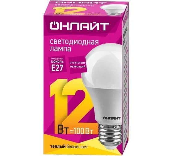 Lamp OLL-A60 12W 230V 2700k E27 ONLIGHT