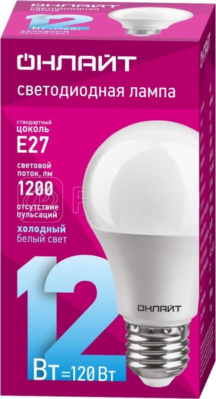 Lamp OLL-A60 12W 230V 6500k E27 ONLIGHT