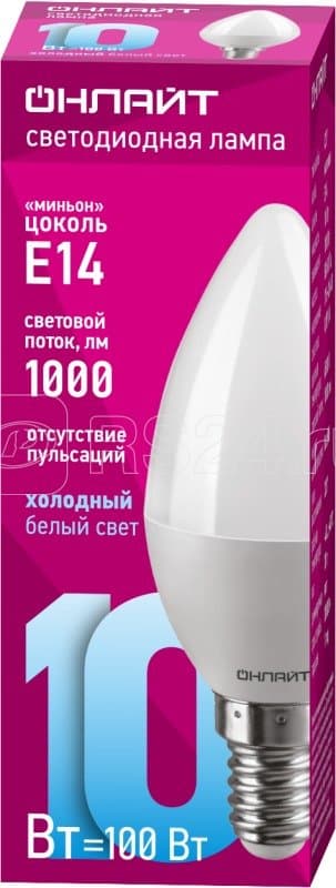 Lamp OLL-C37- 10-230-6.5K-E14- FR ONLIGHT