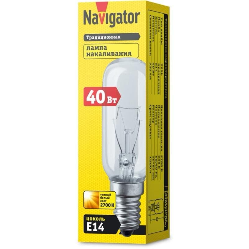 Лампа NI-T25L40-230-E14-CL Навигатор