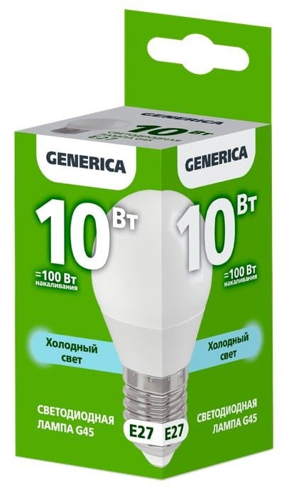Bulb led bulb G45 10W 6500K E27 Generica