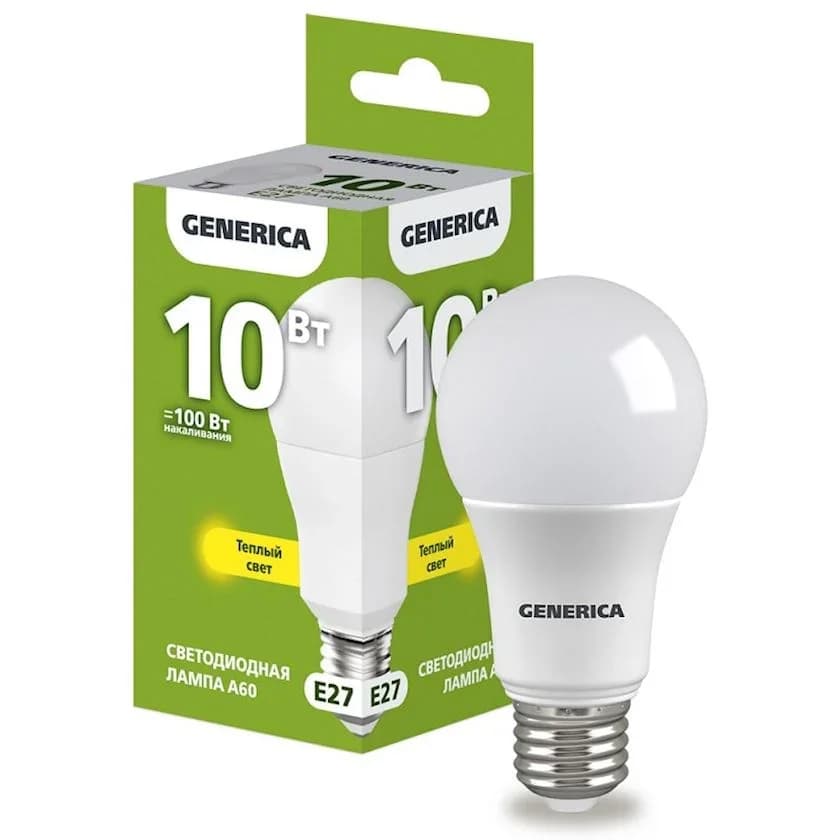 Lamp LED Pears A60 10W 3000K E27 Generica
