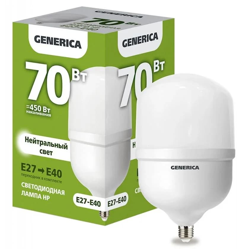 Lamp LED HP 70W 4000K E27-E40 Generica