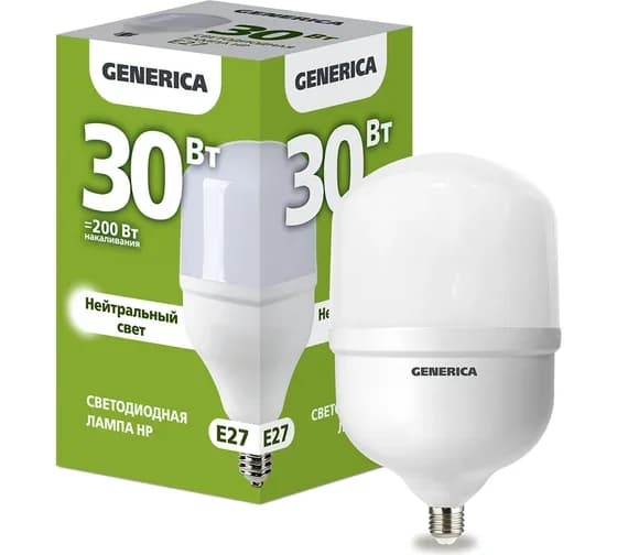 Lamp LED HP 30W 4000K E27-E40 Generica