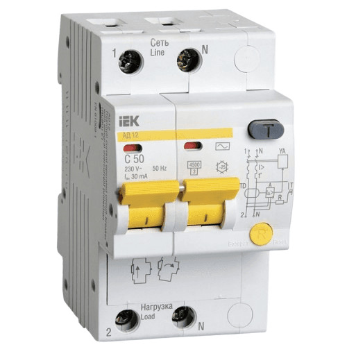 Differential automatic circuit breaker АD12 2Р C5030mА IEK