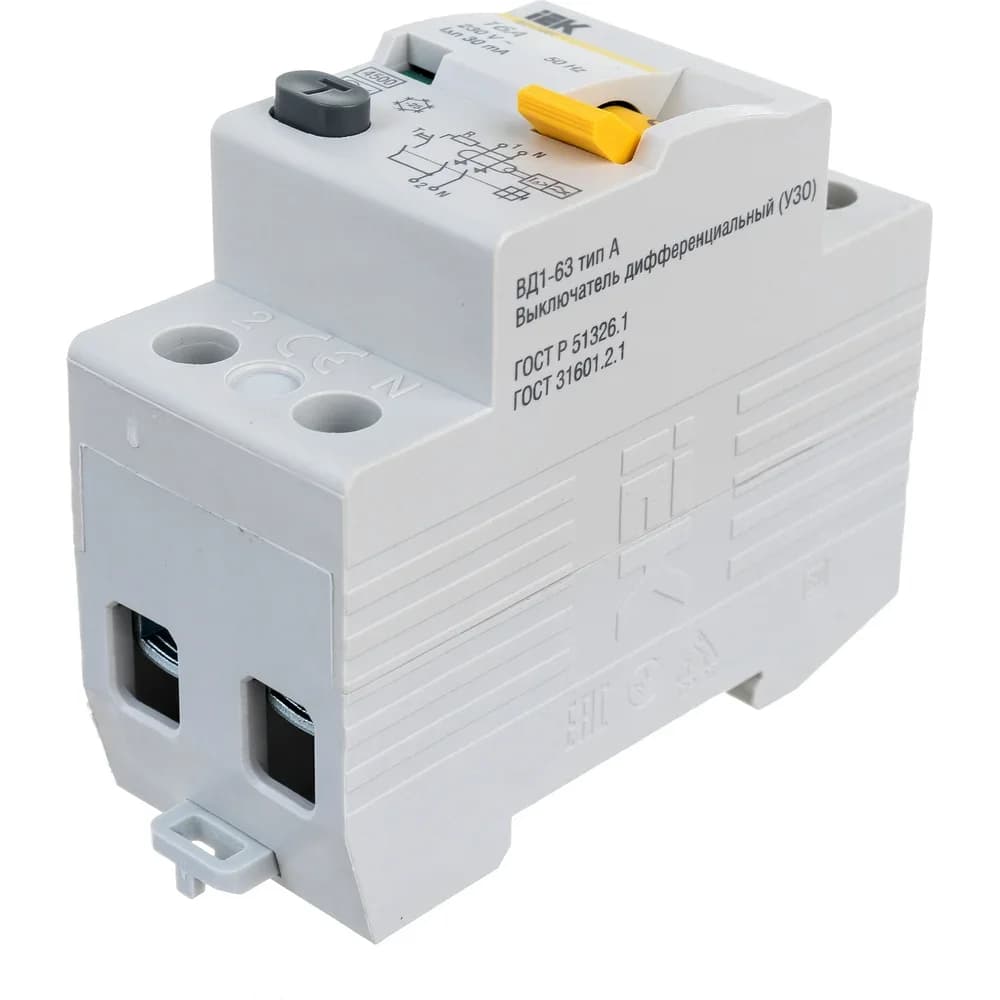 Differential electricity (UZO) VD1-63 2Р 63а 30ma iek MDV10-2-063-030
