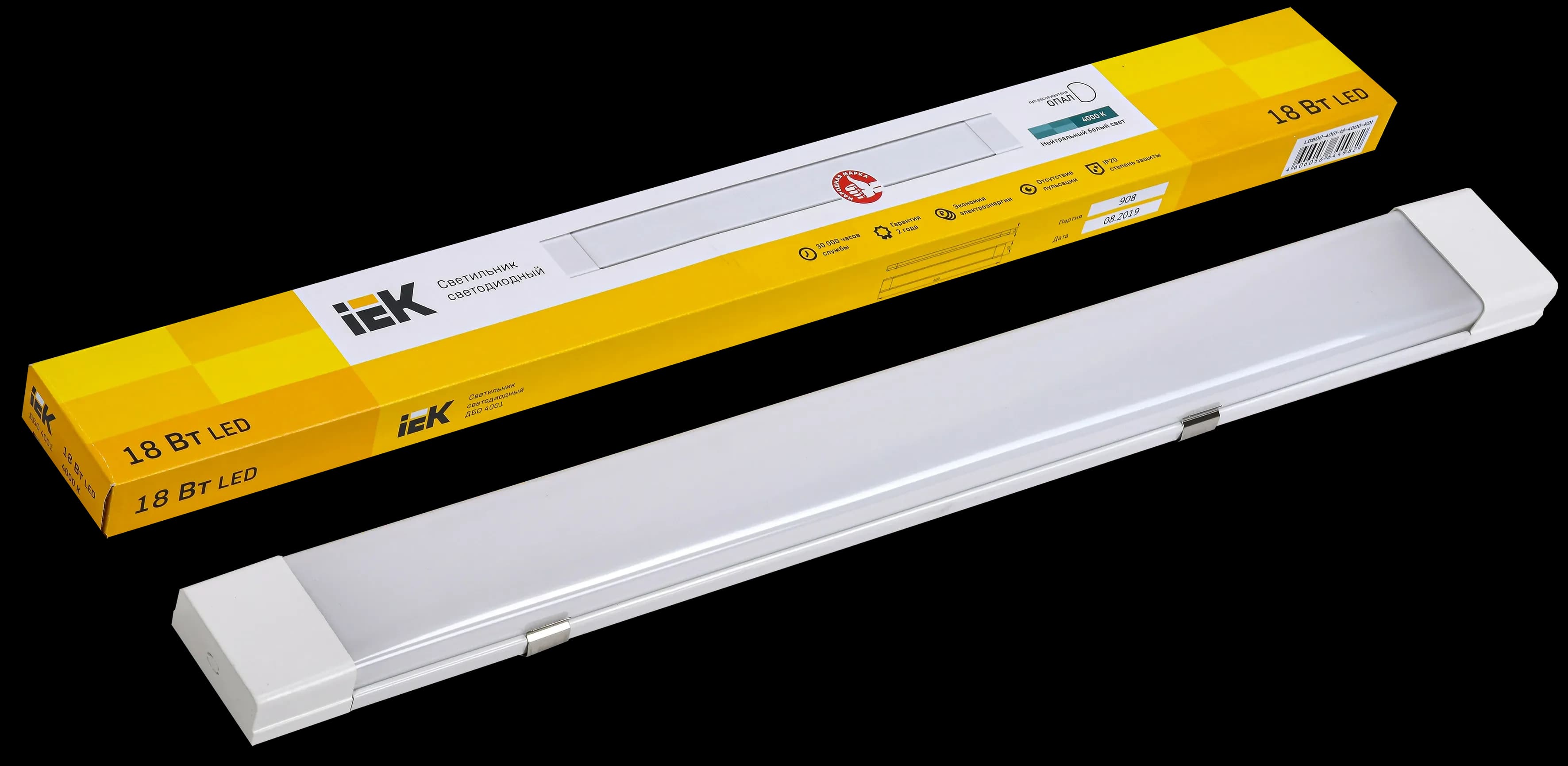 Chiragdiod light lineIDBO 4001 18W 4000K IP20600mm Opal iek ldbo0-4001-18-4000-k01