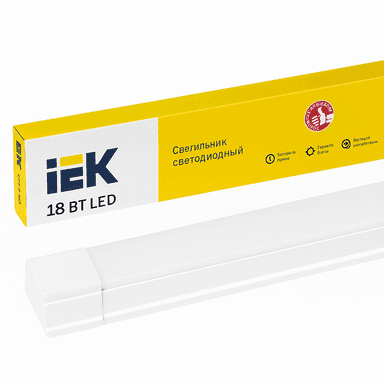 Световая линейка светодиодная ДБО 5001 18Вт4000К IP20600мм металл IEK