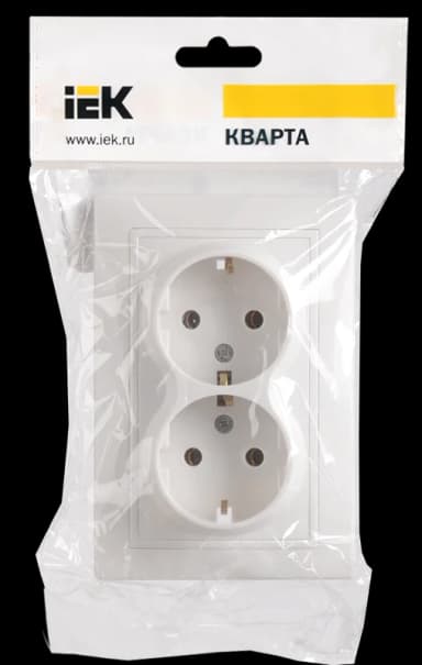 Розетка 2 RS12-3-KM Contact Contact Защитник, если только 16A-крем IEK IEK