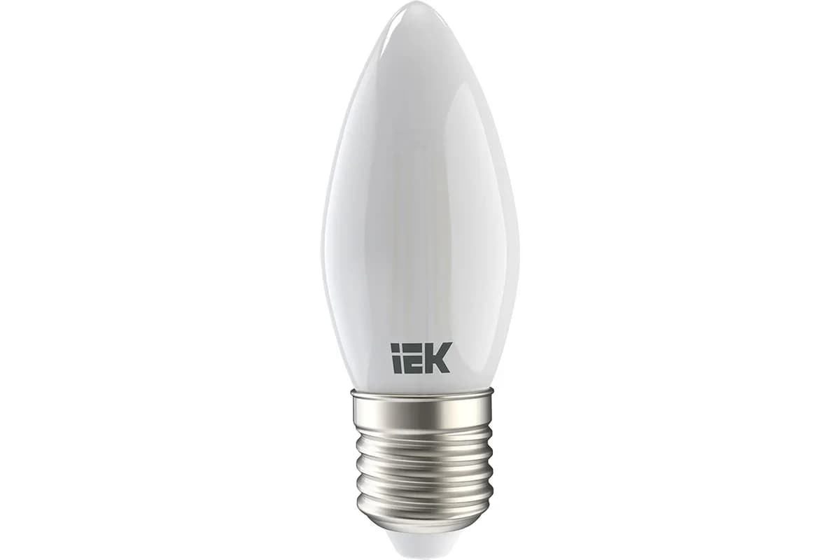 Светодиод E27 соснового стекла C35 360 ° 7W 4000K 230 В IEK