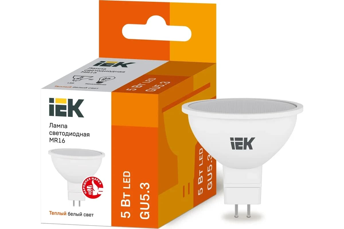 LED GU 5.3 MR16 Sofit 5W 3000k 230V IEK