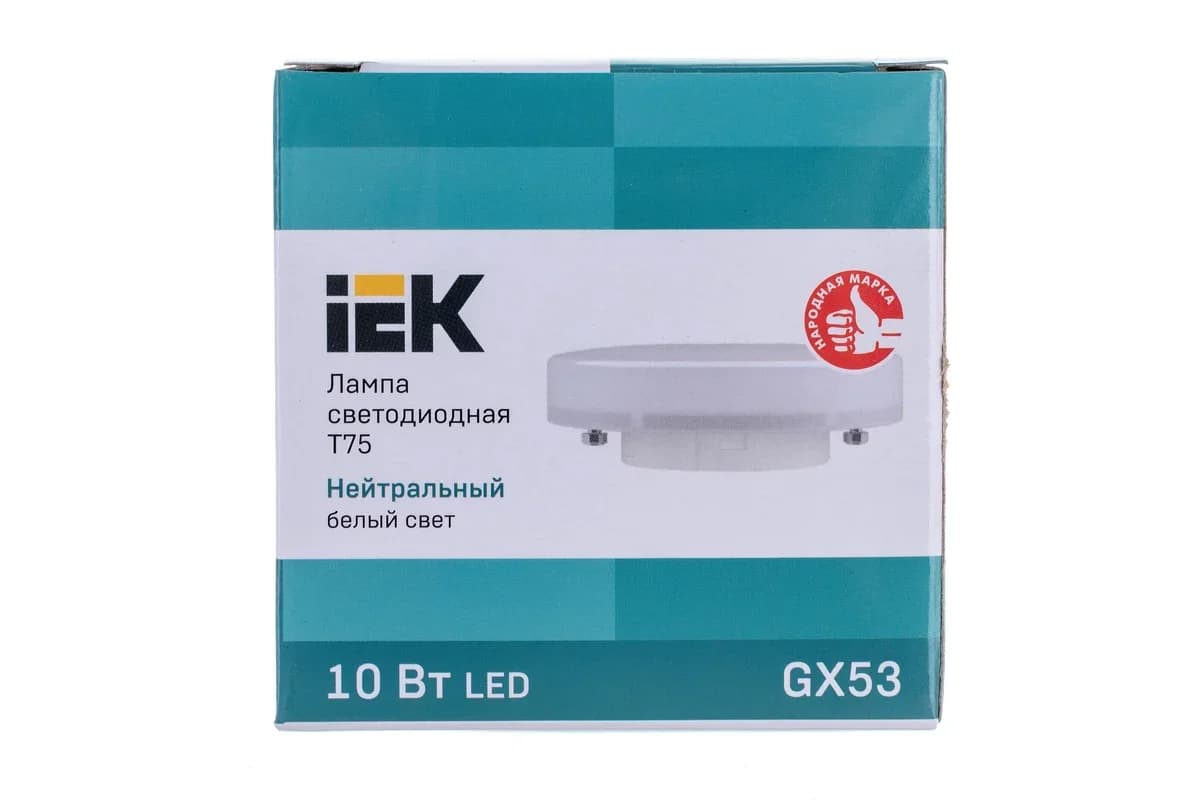 Светодиодный GX53 Eco T75 4W 4000K 230V IEK