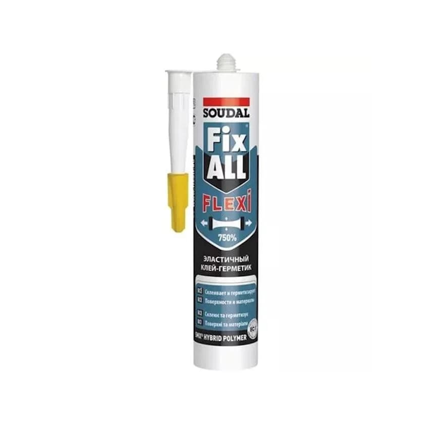 290 мл Эластичный клей-герметик FIX ALL Flexi White Soudal