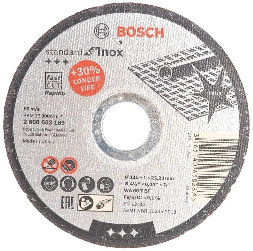 Диск металл 115x1x22,23 мм Bosch 2608603169