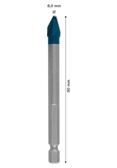 Marble drill HEX-9 HardCer 8x90 BOSCH