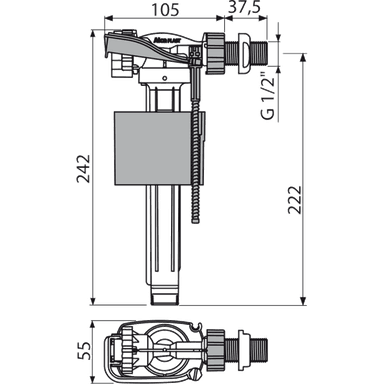 A160UNI внутренний комплект шестерен 1/2 Alca