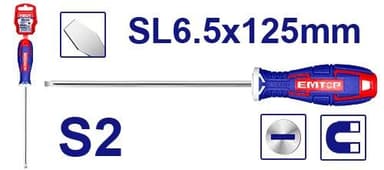 Отвертка SL 6,5x125 мм Emtop ESDRSL6502