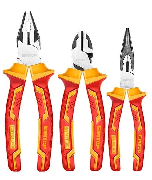 1 piece of insulated pliers 3 pieces EMTOP EPLS0331