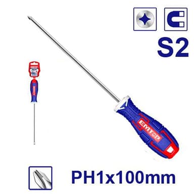 Отвертка PH 1x100мм Emtop