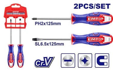 Screwdriver set 2 pieces of sky emtop