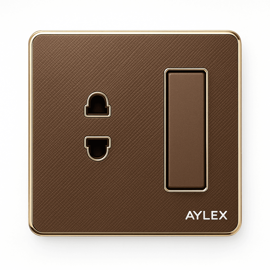 Key + Electric Slot 16A K2 Acrylic Brown Aylex 1-92