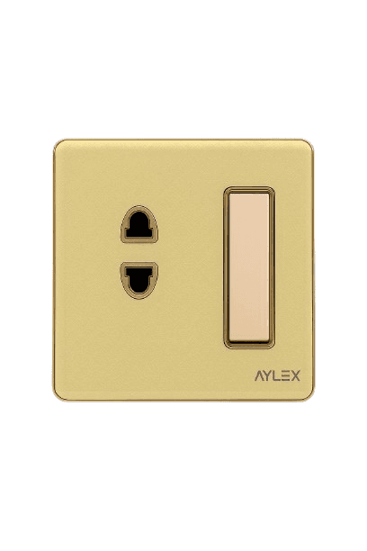 Key + Electric Slot 16A K2 Acrylic Golden Aylex 1-58