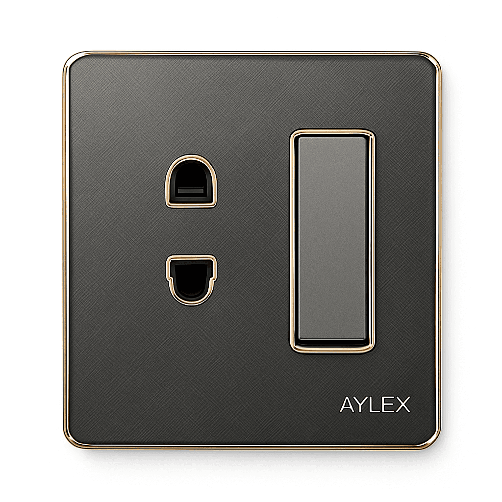 Key + Electric Slot 16A K2 Acrylic Gray Aylex 1-75