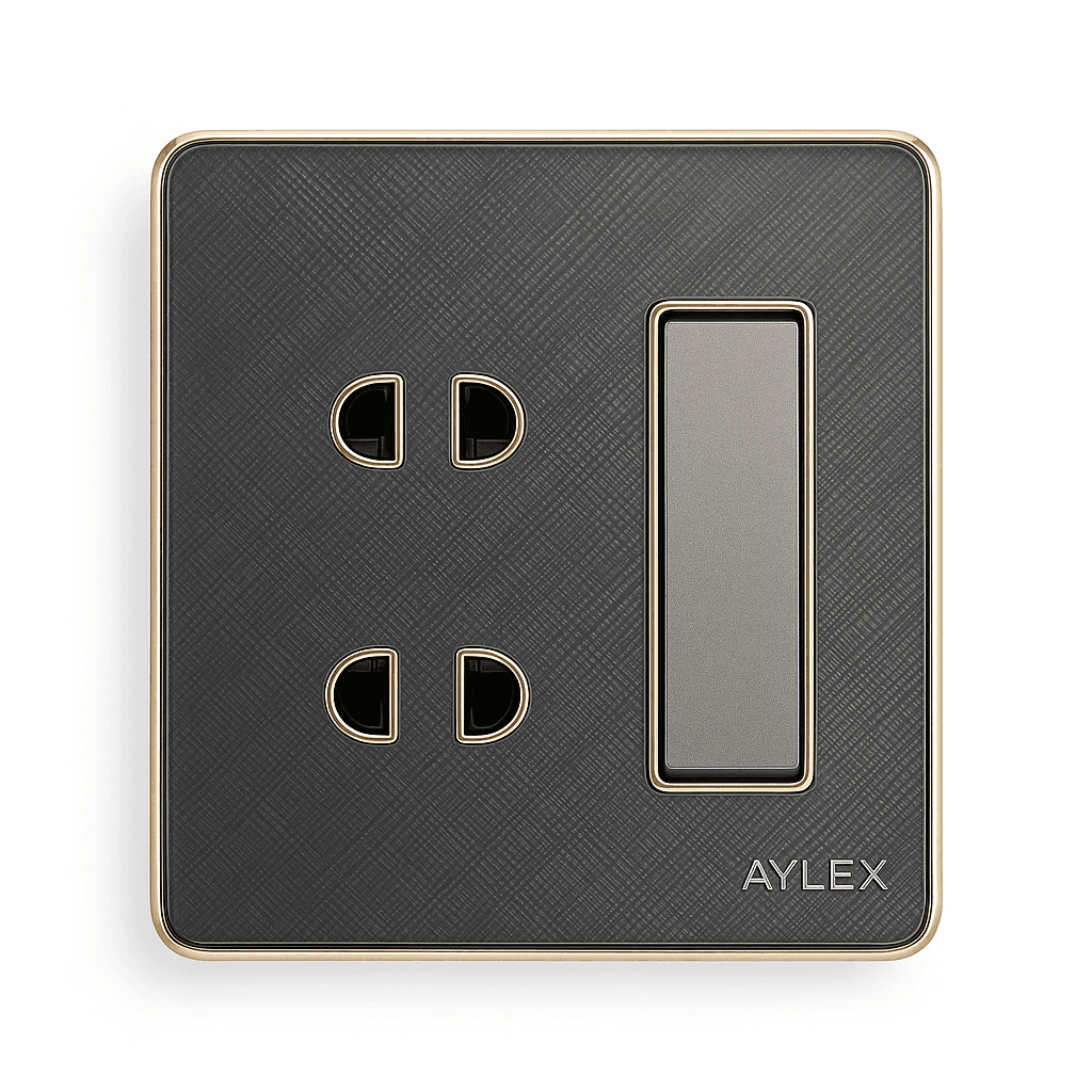 Key + 2 Electric Slot 16A K2 Acrylic Gray Aylex 1-76
