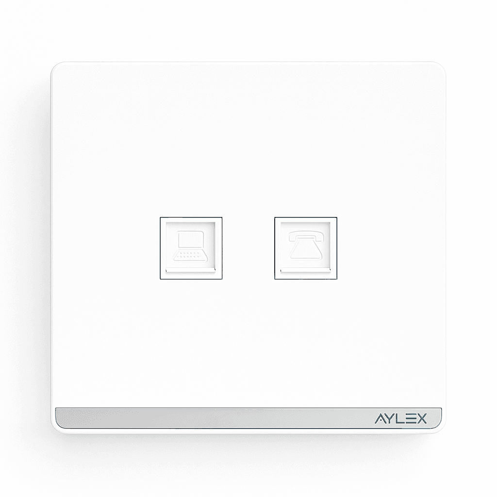 Telefon+kompyuter RJ45 yuvası Cat5 A4 ağ Aylex