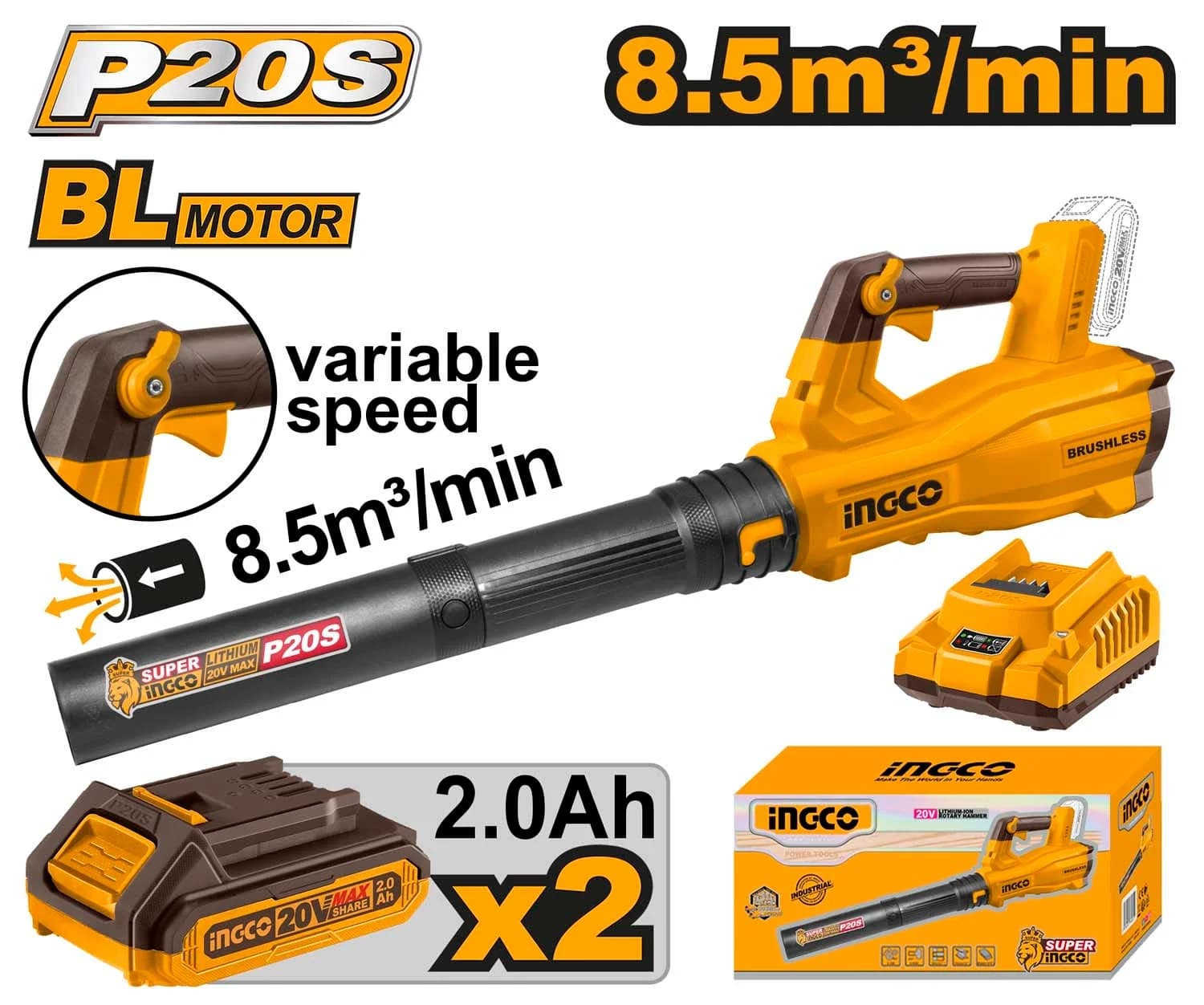 Battery air hit 8.5M INGCO CABLI204282