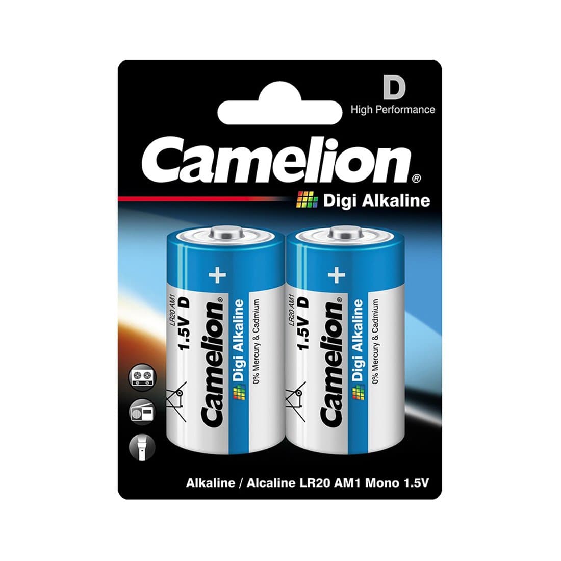 Батарея Digi D Camelion LR20-BP2DG