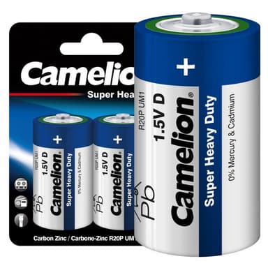 Батарея Blue D Camelion R20P-BP2B