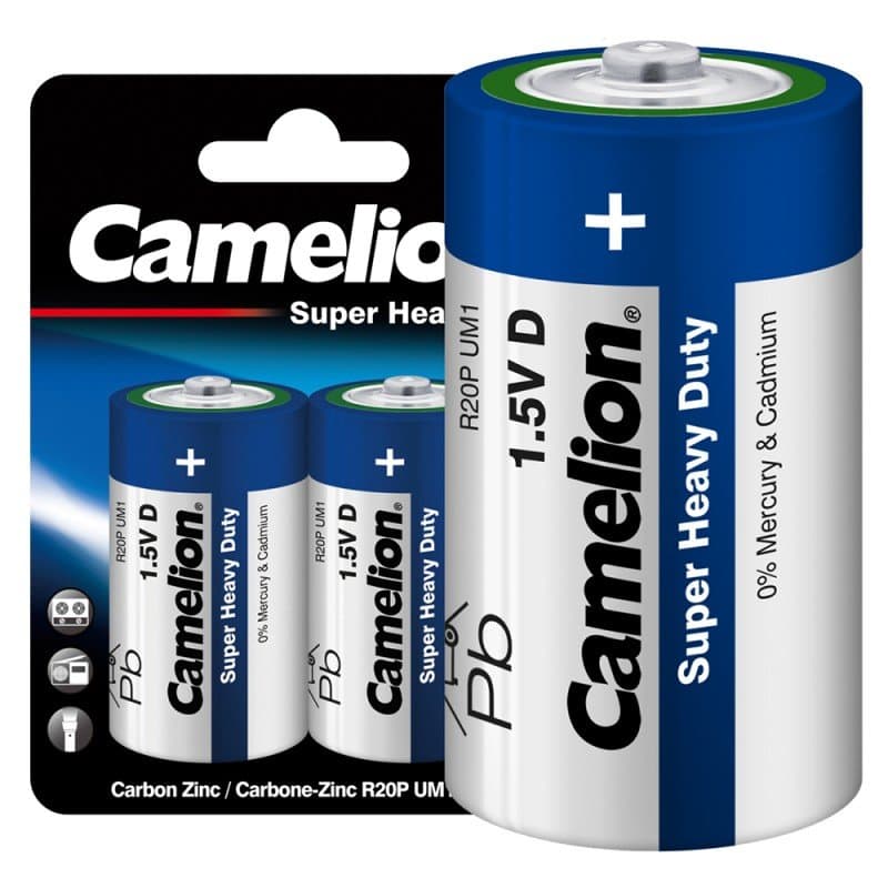Батарея Blue D Camelion R20P-BP2B