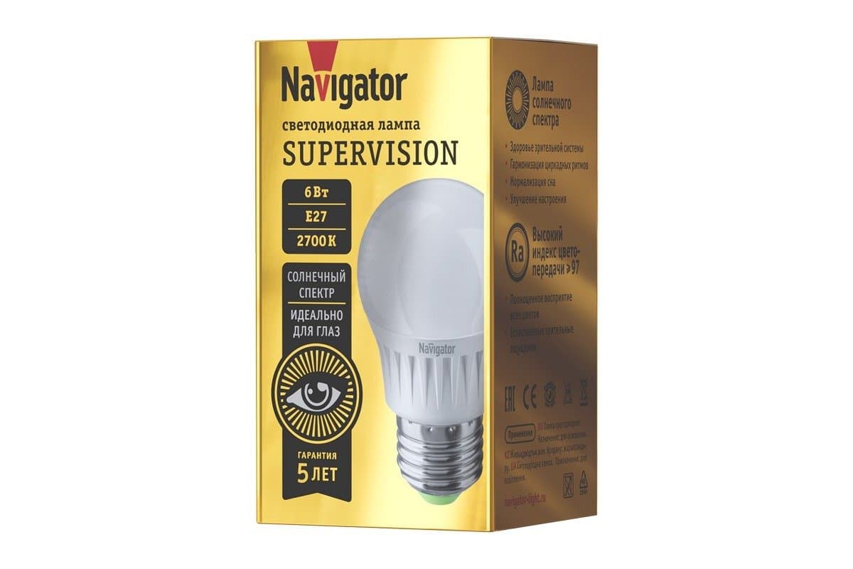 Lamp 80542 NLL-G45-6-230-2,7K-E27-FR-SV Navigator