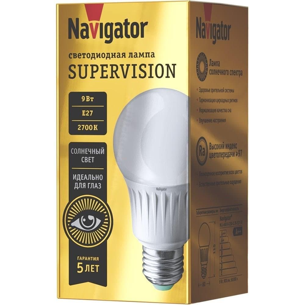 Lamp 80548 NLL-A60-9-230-2,7K-E27-FR-SV Navigator