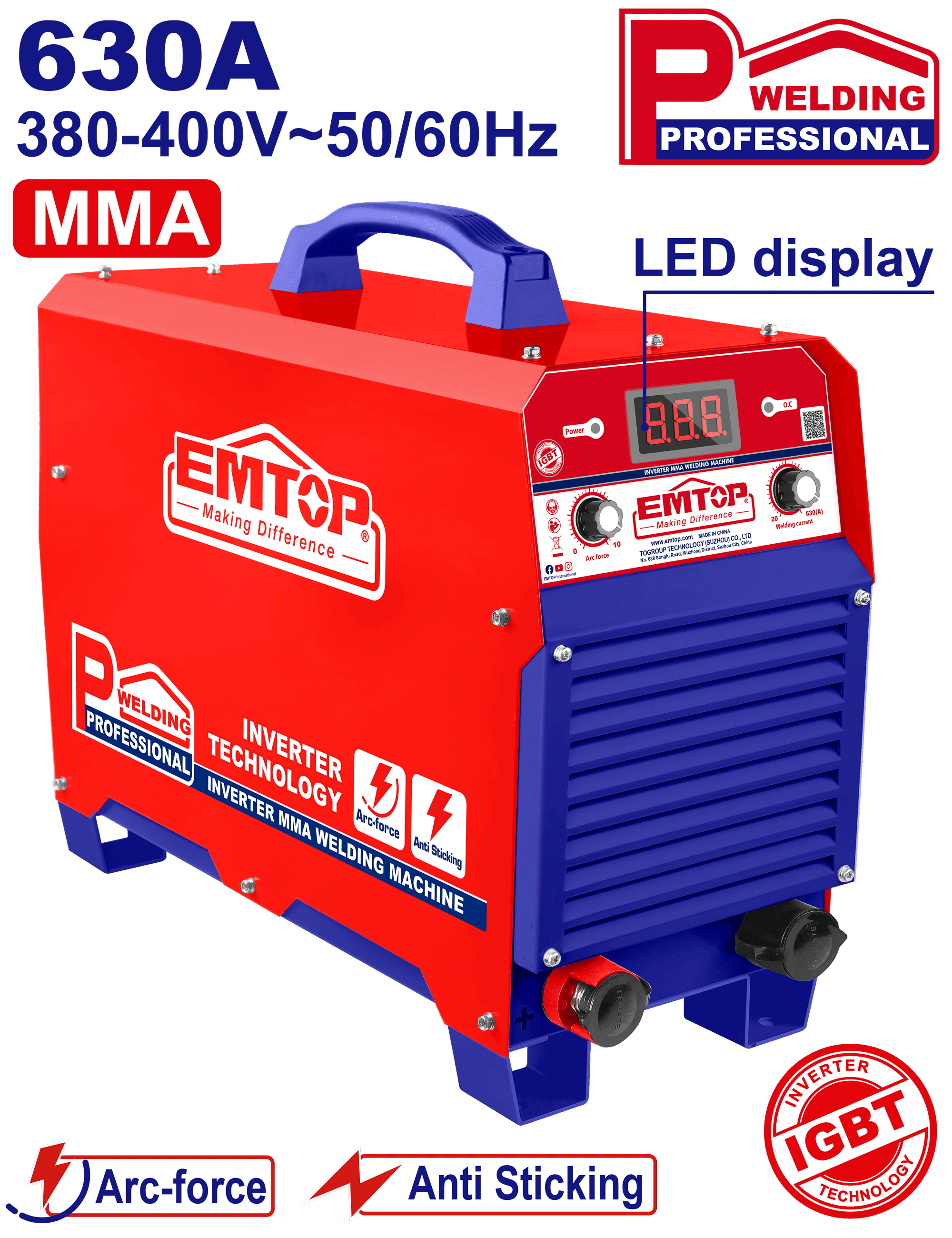 Сварка MMA 630A emtop ewdem6381