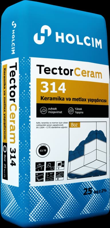 Керамический клей 25кг Tector Ceram 314 Holcim
