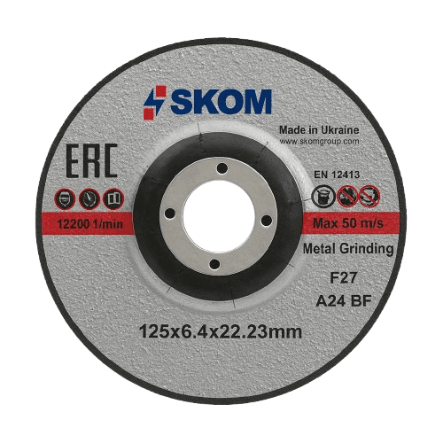 Диск металл 125x6.4x22.23 (shif) Skom