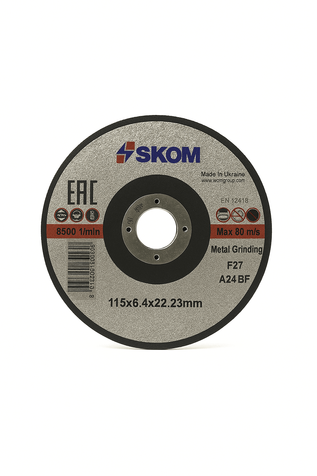 Диск металл 115x6.4x22.23 (shif) Skom