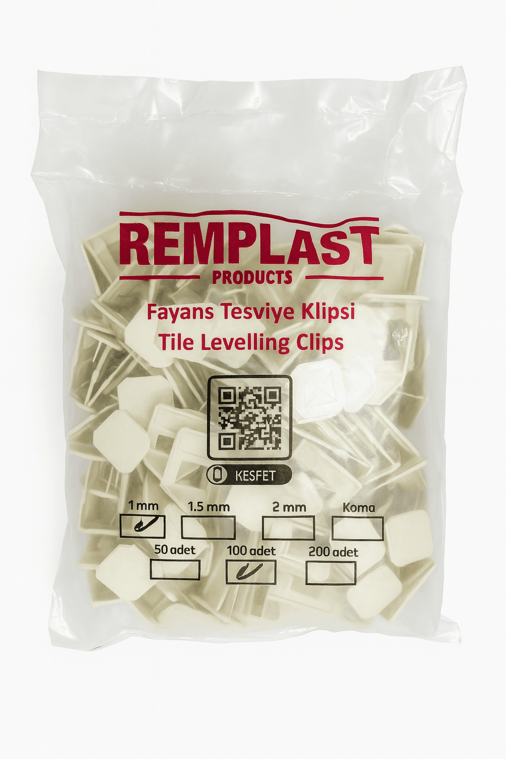 1mm Remplast holding the tile level