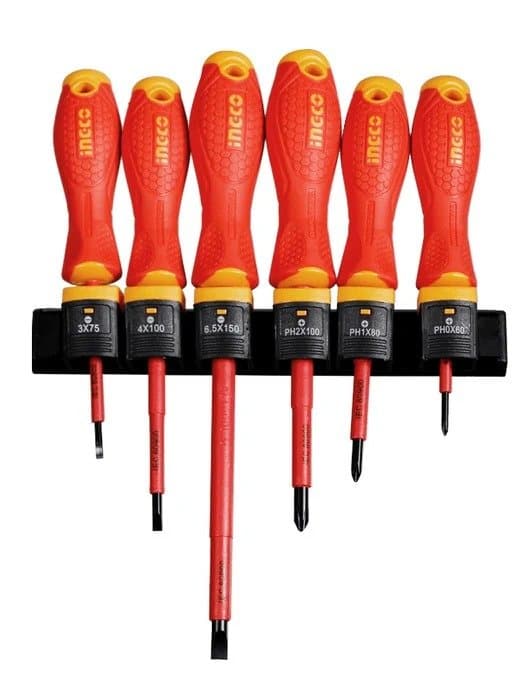 Atvyorka Set 1000V 6 ткани Izolated Ingco HKISD0608