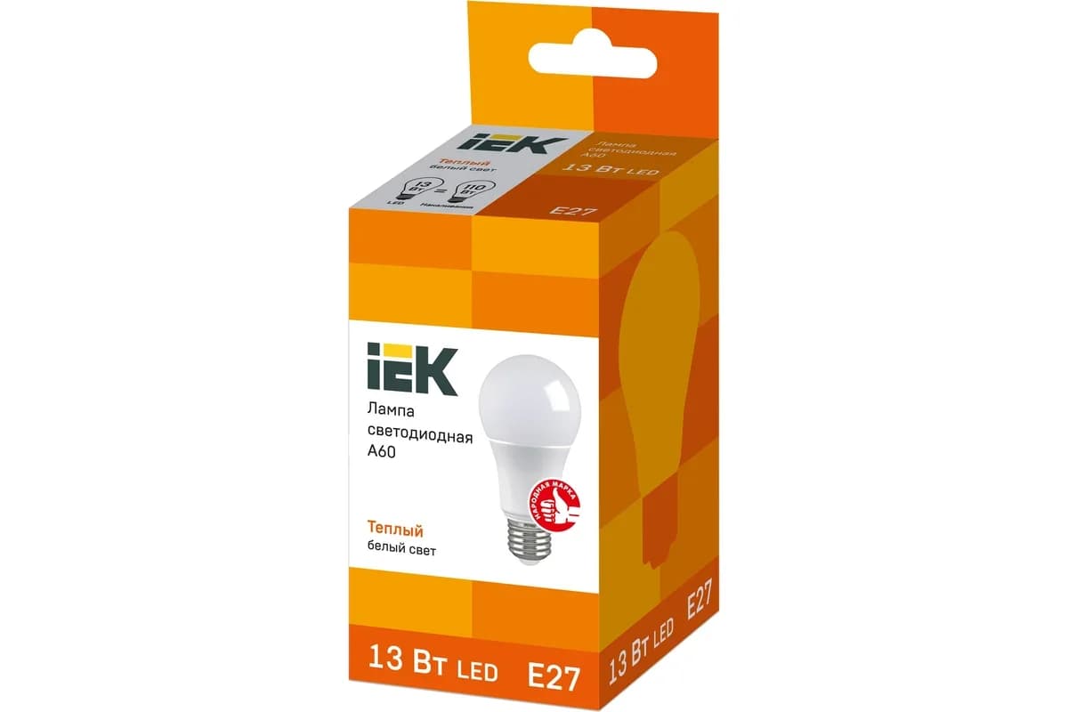 Diodic Lampasa60 Sphere 13VT230V 3000K E27 IEK LLE-A60-13-230-30-E27