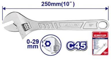 Razvadnoy Key 250 мм 10 "Emtop eawh131022