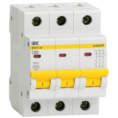 Avtomatik elektrikaçarı ВА47-29 3Р50А 4,5кА С İEK MVA20-3-050-C
