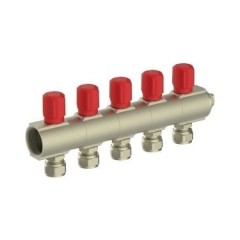 Kollektor 1" özü vanalı 16mm 5 ağızlı Batu 13000005