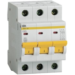 Avtomatik elektrikaçarı ВА47-29 3Р63А 4,5кА х-ка С İEK MVA20-3-063-C